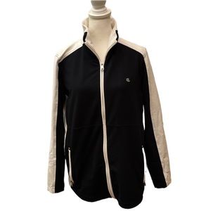 Ralph Lauren Black and White fitted knit jacket. XL. VGUC.